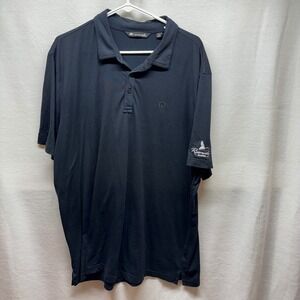 Travis Mathew Polo Shirt Men's‎ XXL Black Riverside Bozeman MT Golf Casual